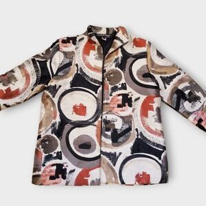 Painted Pony Jacket Womens Size L Large Abstract Artsy Boho Vintage USA